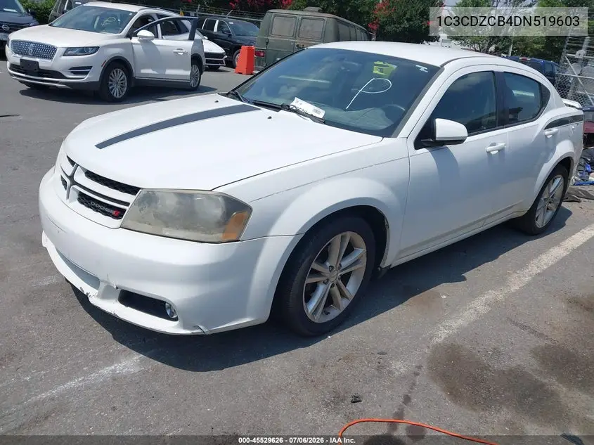 2013 Dodge Avenger Sxt VIN: 1C3CDZCB4DN519603 Lot: 45529626