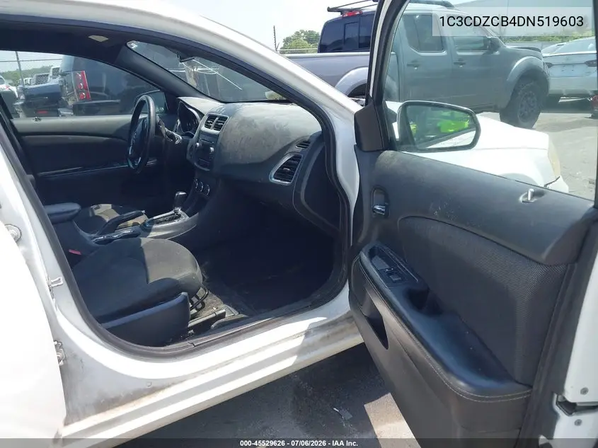 2013 Dodge Avenger Sxt VIN: 1C3CDZCB4DN519603 Lot: 45529626