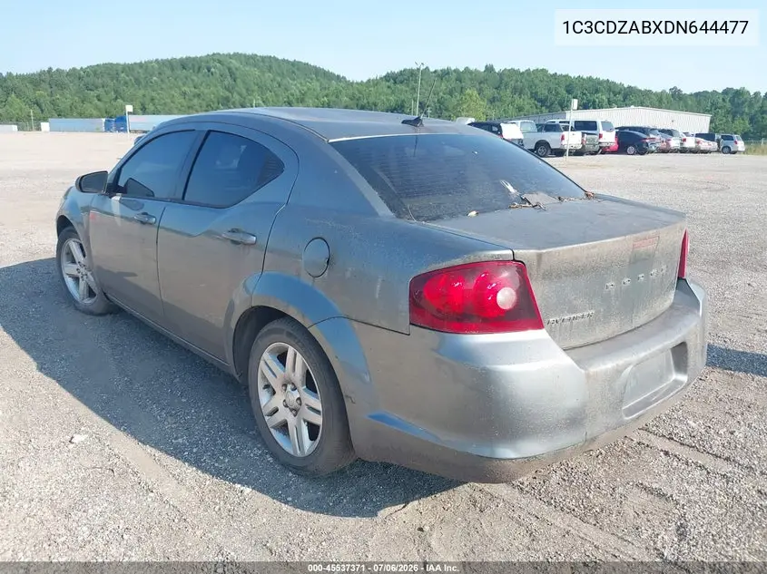 2013 Dodge Avenger Se VIN: 1C3CDZABXDN644477 Lot: 45537371