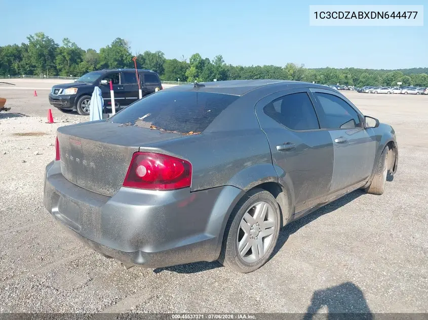 2013 Dodge Avenger Se VIN: 1C3CDZABXDN644477 Lot: 45537371