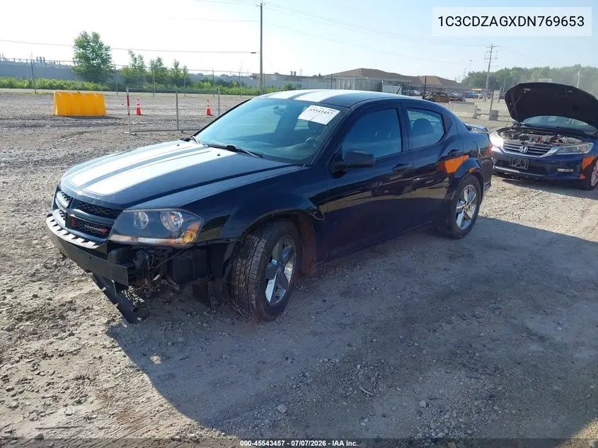 2013 Dodge Avenger Se V6 VIN: 1C3CDZAGXDN769653 Lot: 45543457
