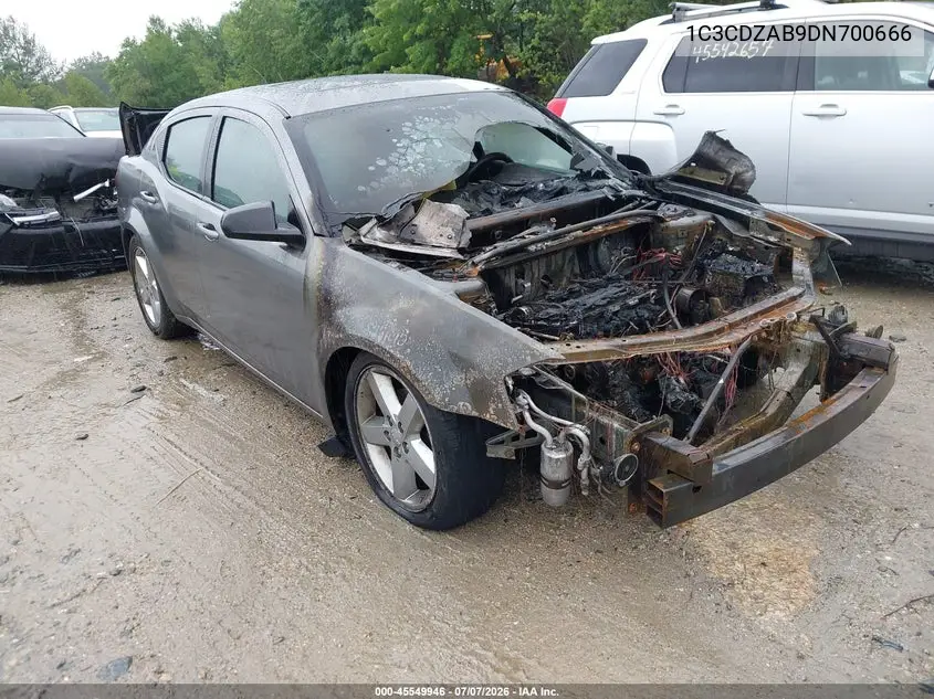2013 Dodge Avenger Se VIN: 1C3CDZAB9DN700666 Lot: 45549946