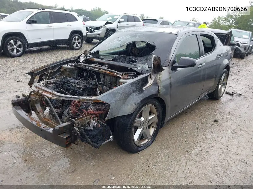 2013 Dodge Avenger Se VIN: 1C3CDZAB9DN700666 Lot: 45549946