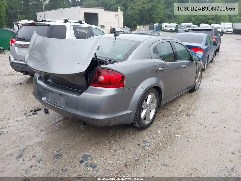 2013 Dodge Avenger Se VIN: 1C3CDZAB9DN700666 Lot: 45549946