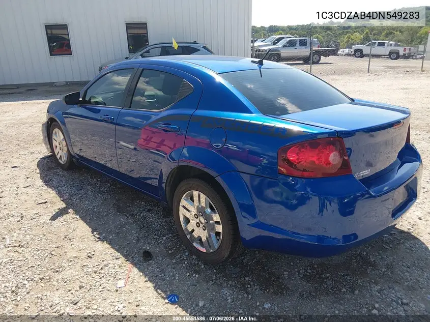2013 Dodge Avenger Se VIN: 1C3CDZAB4DN549283 Lot: 45551586