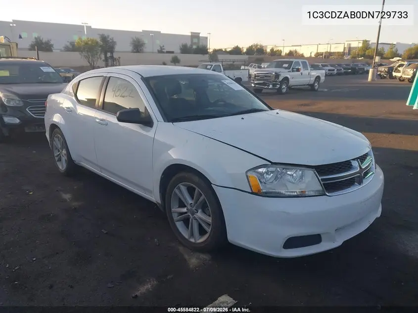 2013 Dodge Avenger Se VIN: 1C3CDZAB0DN729733 Lot: 45584822
