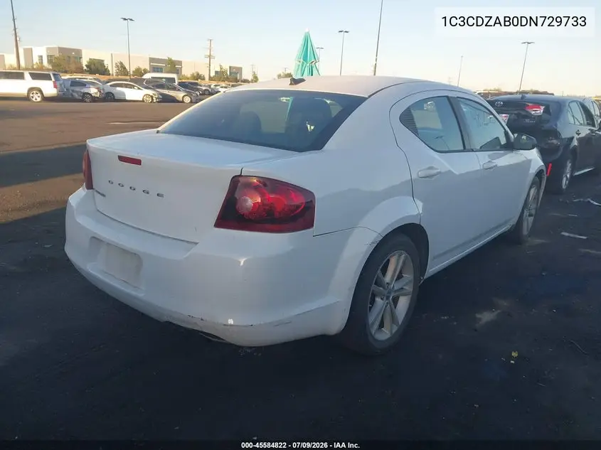2013 Dodge Avenger Se VIN: 1C3CDZAB0DN729733 Lot: 45584822