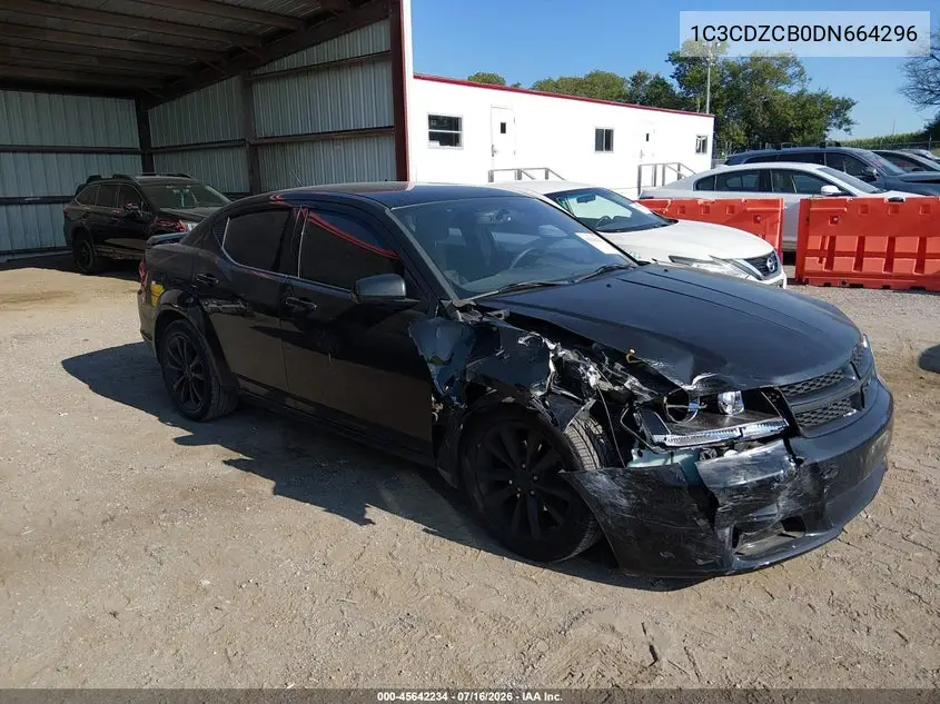 2013 Dodge Avenger Sxt VIN: 1C3CDZCB0DN664296 Lot: 45642234