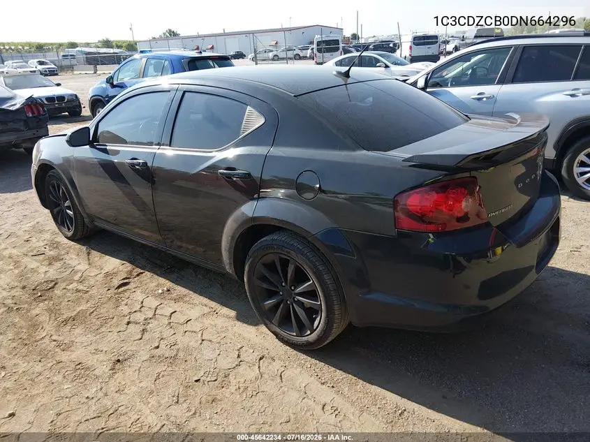 2013 Dodge Avenger Sxt VIN: 1C3CDZCB0DN664296 Lot: 45642234