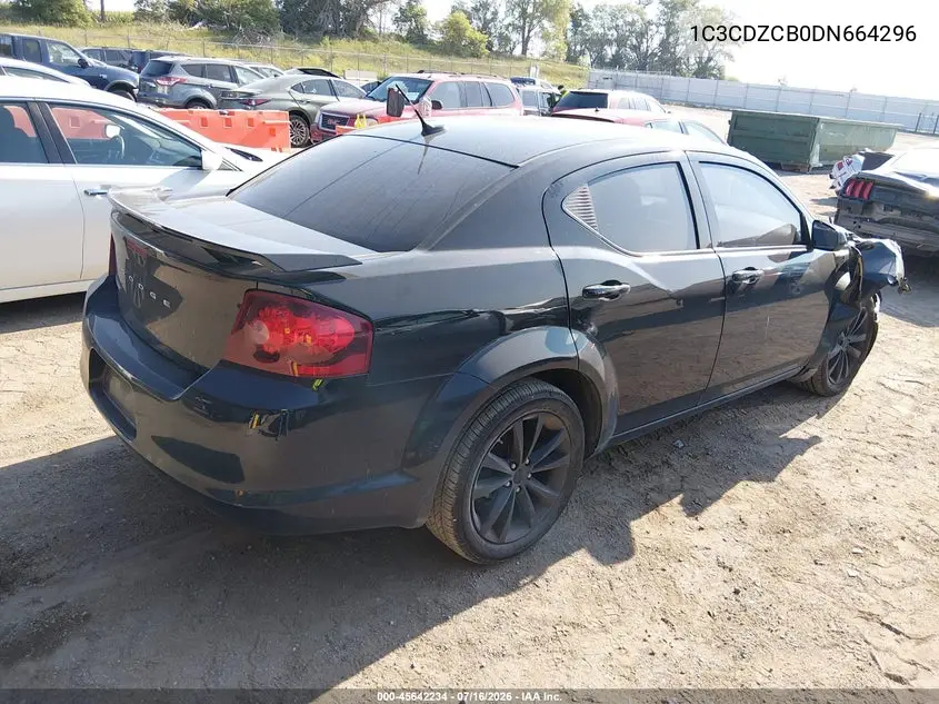 2013 Dodge Avenger Sxt VIN: 1C3CDZCB0DN664296 Lot: 45642234