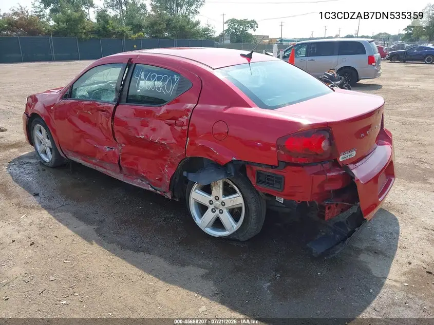 2013 Dodge Avenger Se VIN: 1C3CDZAB7DN535359 Lot: 45688207