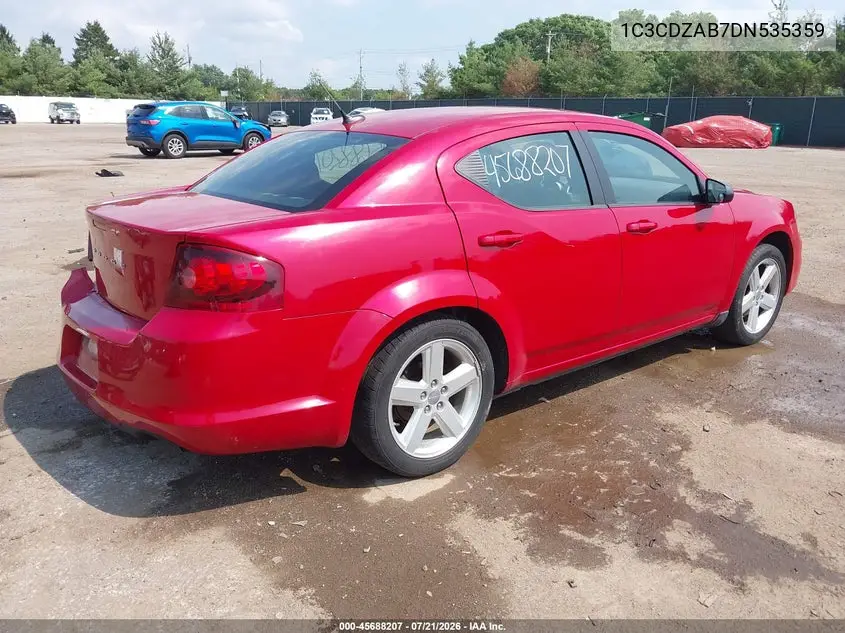 2013 Dodge Avenger Se VIN: 1C3CDZAB7DN535359 Lot: 45688207