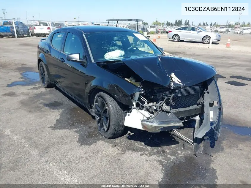 1C3CDZAB6EN112824 2014 Dodge Avenger Se