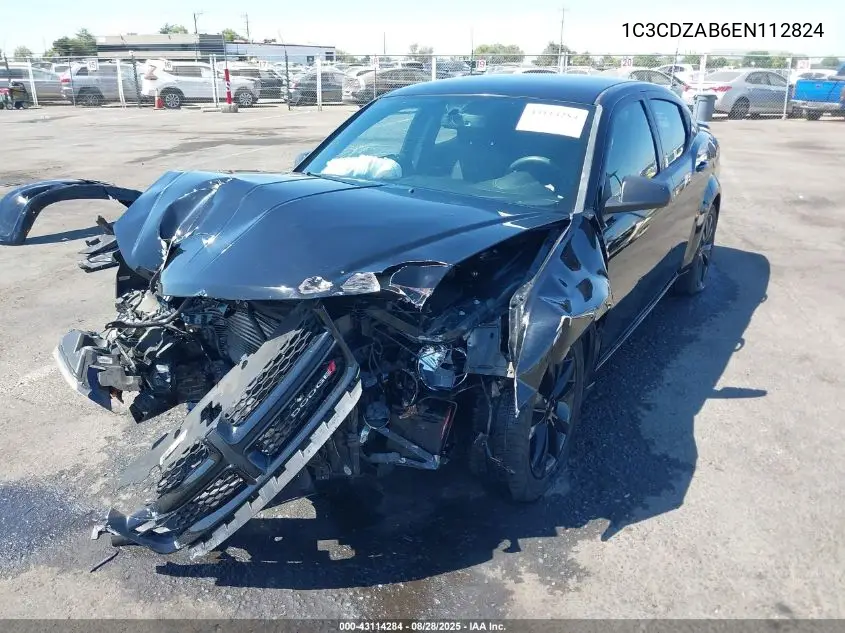 1C3CDZAB6EN112824 2014 Dodge Avenger Se