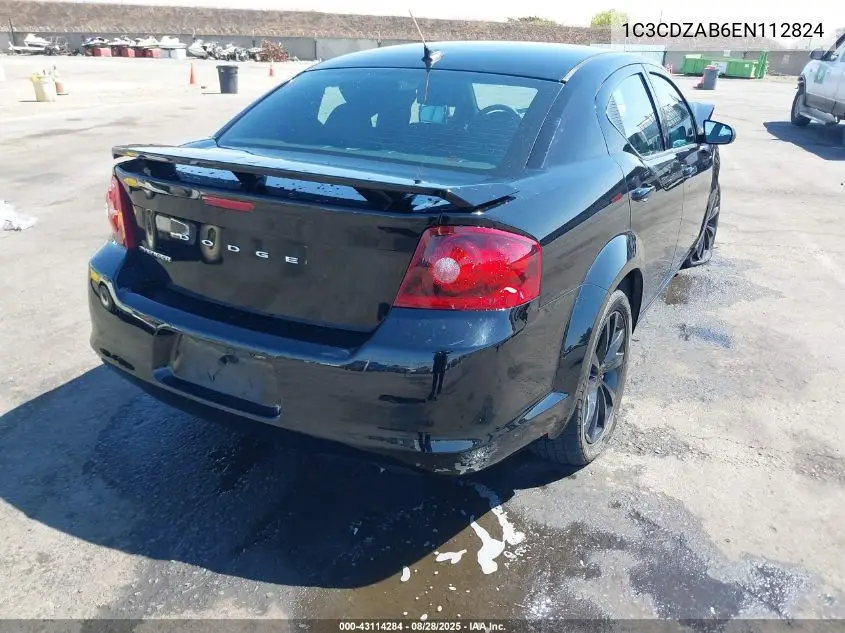 1C3CDZAB6EN112824 2014 Dodge Avenger Se