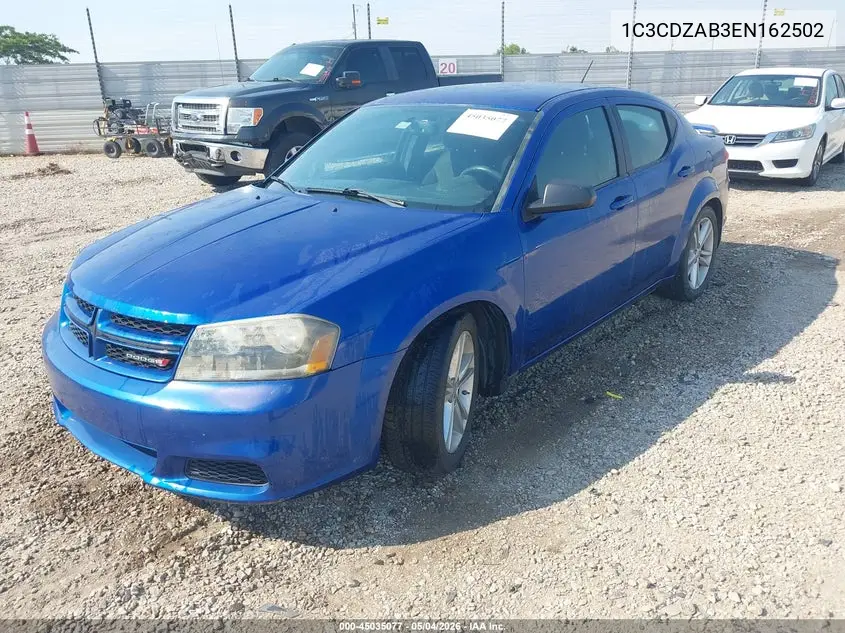 2014 Dodge Avenger Se VIN: 1C3CDZAB3EN162502 Lot: 45035077