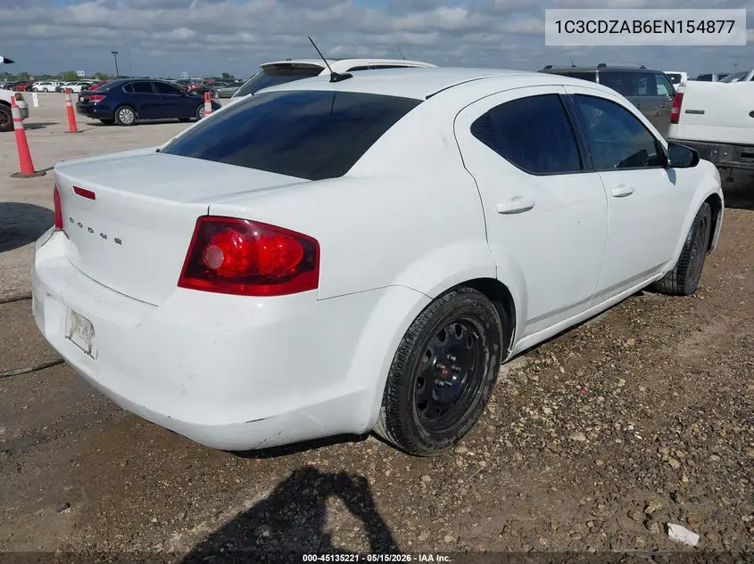 2014 Dodge Avenger Se VIN: 1C3CDZAB6EN154877 Lot: 45135221