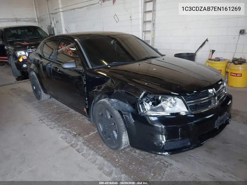2014 Dodge Avenger Se VIN: 1C3CDZAB7EN161269 Lot: 45164345