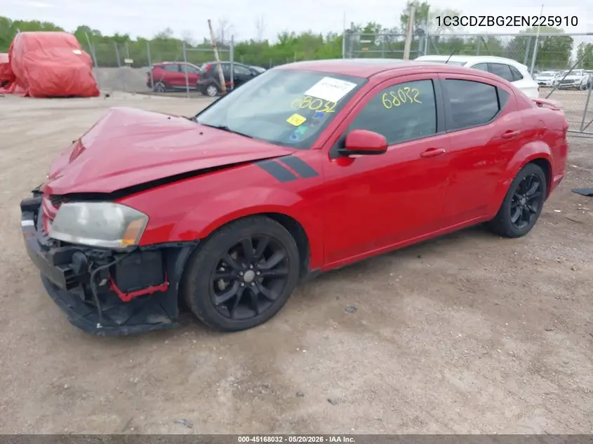 2014 Dodge Avenger R/T VIN: 1C3CDZBG2EN225910 Lot: 45168032