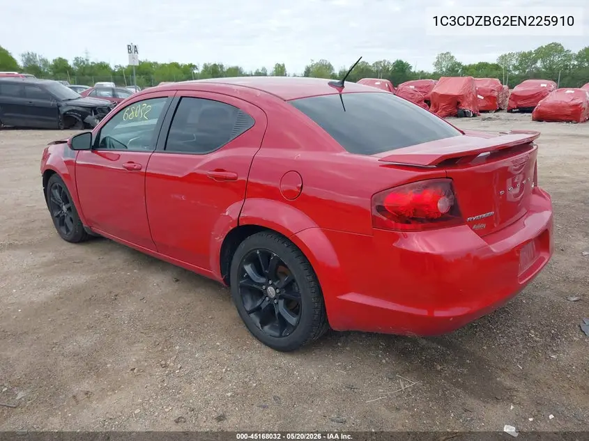2014 Dodge Avenger R/T VIN: 1C3CDZBG2EN225910 Lot: 45168032