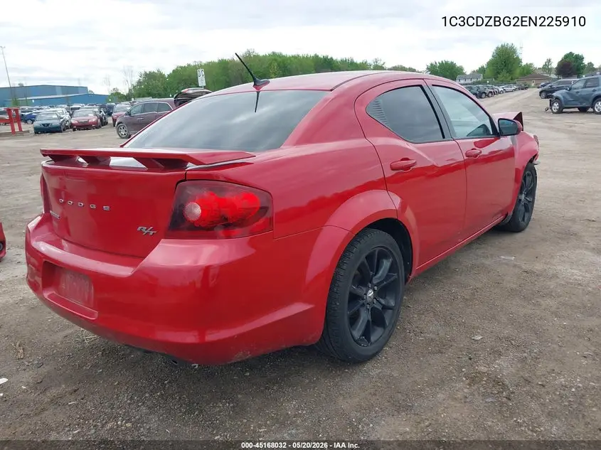 2014 Dodge Avenger R/T VIN: 1C3CDZBG2EN225910 Lot: 45168032