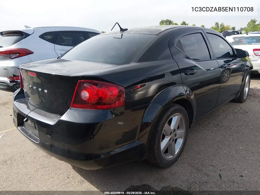 2014 Dodge Avenger Se VIN: 1C3CDZAB5EN110708 Lot: 45209919