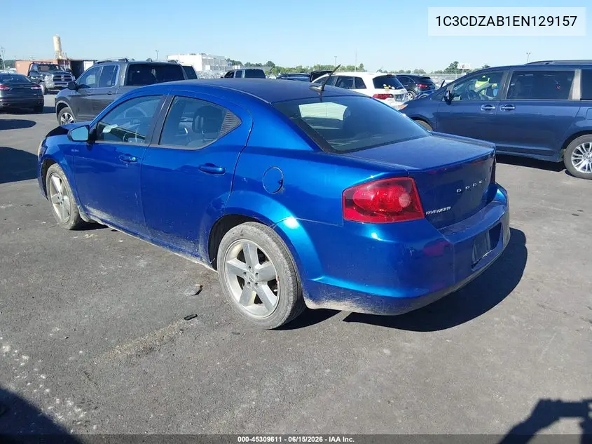 2014 Dodge Avenger Se VIN: 1C3CDZAB1EN129157 Lot: 45309611