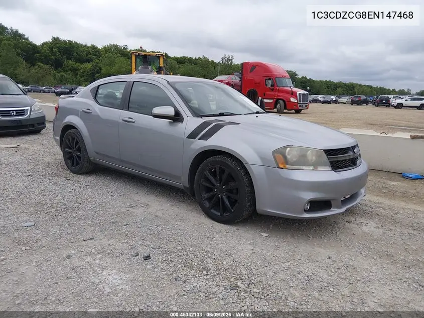 2014 Dodge Avenger Sxt VIN: 1C3CDZCG8EN147468 Lot: 45332133