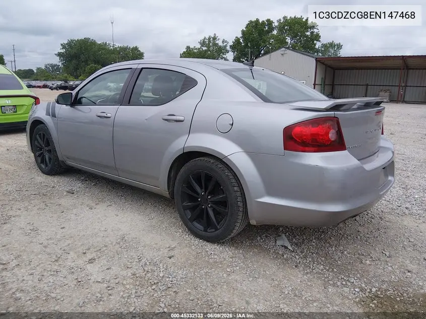 2014 Dodge Avenger Sxt VIN: 1C3CDZCG8EN147468 Lot: 45332133
