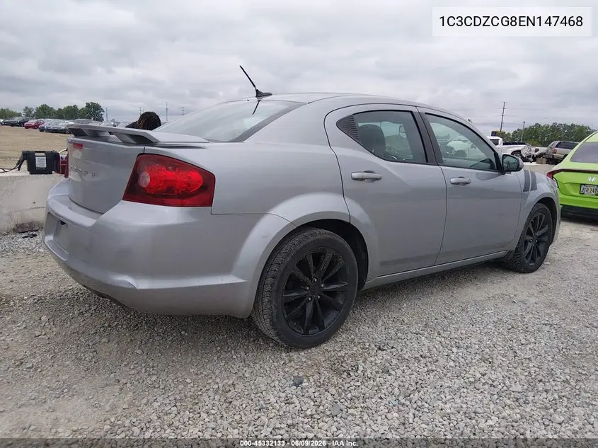 2014 Dodge Avenger Sxt VIN: 1C3CDZCG8EN147468 Lot: 45332133