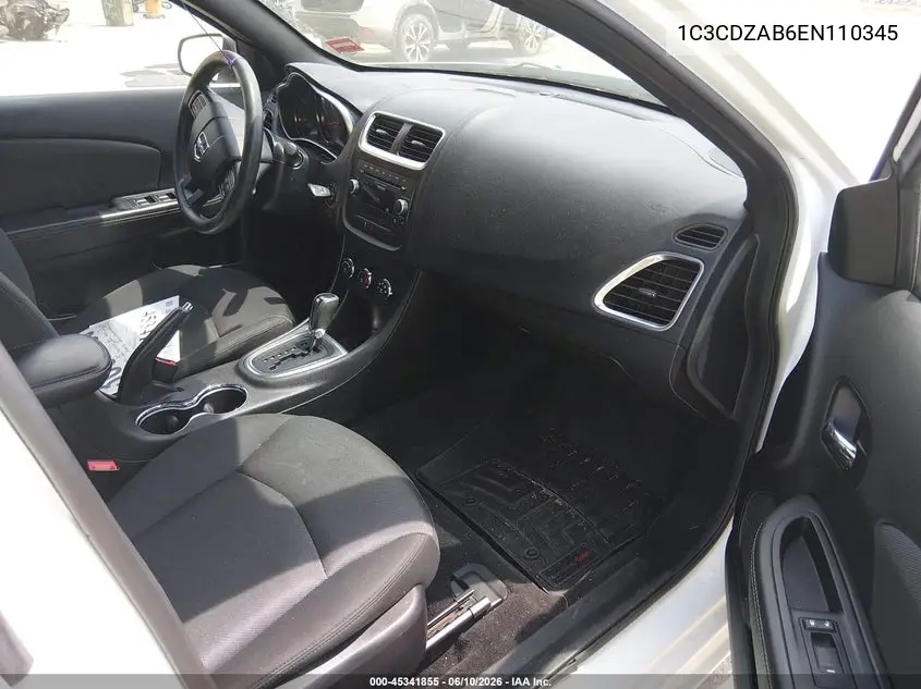 2014 Dodge Avenger Se VIN: 1C3CDZAB6EN110345 Lot: 45341855
