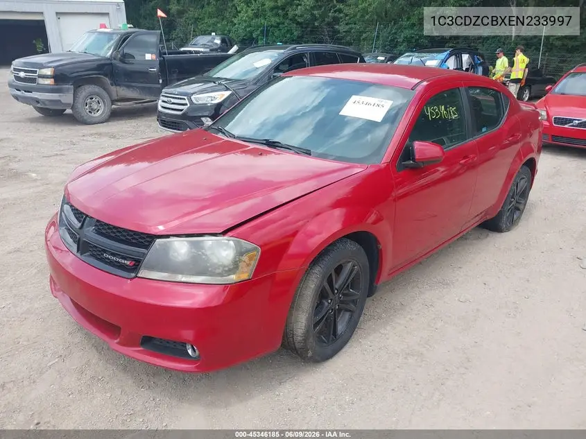 2014 Dodge Avenger Sxt VIN: 1C3CDZCBXEN233997 Lot: 45346185