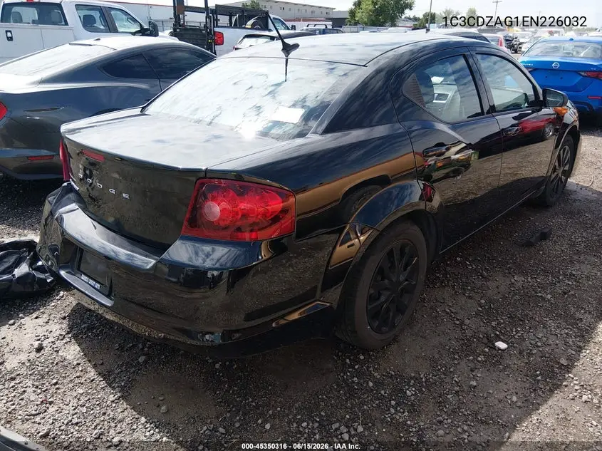 2014 Dodge Avenger Se VIN: 1C3CDZAG1EN226032 Lot: 45350316