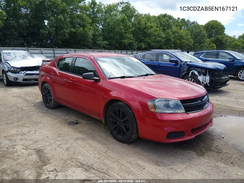 2014 Dodge Avenger Se VIN: 1C3CDZAB5EN167121 Lot: 45379608
