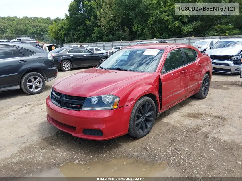 2014 Dodge Avenger Se VIN: 1C3CDZAB5EN167121 Lot: 45379608