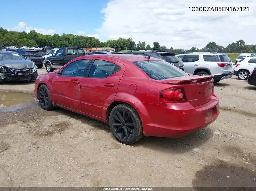 2014 Dodge Avenger Se VIN: 1C3CDZAB5EN167121 Lot: 45379608