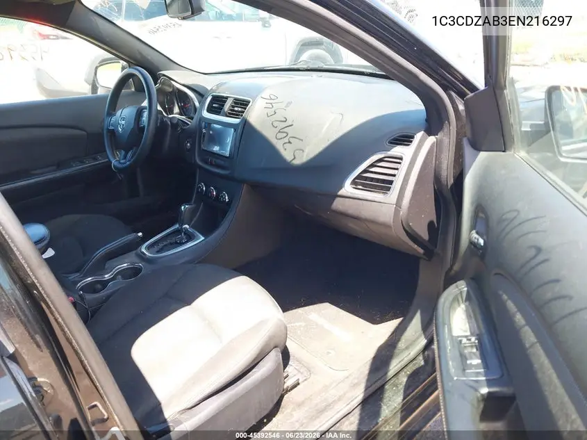 2014 Dodge Avenger Se VIN: 1C3CDZAB3EN216297 Lot: 45392546