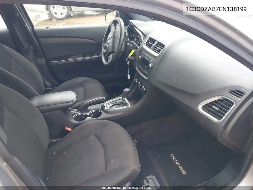 2014 Dodge Avenger Se VIN: 1C3CDZAB7EN138199 Lot: 45398560