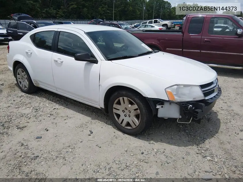 2014 Dodge Avenger Se VIN: 1C3CDZAB5EN144373 Lot: 45439913