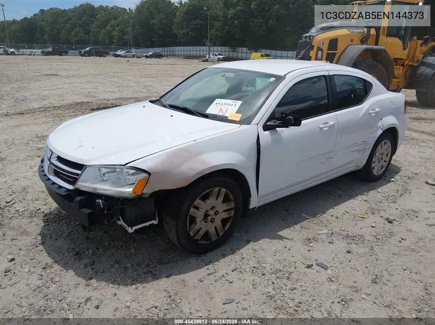2014 Dodge Avenger Se VIN: 1C3CDZAB5EN144373 Lot: 45439913