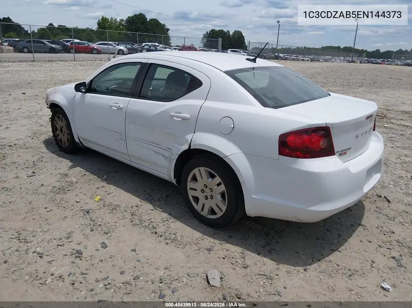 2014 Dodge Avenger Se VIN: 1C3CDZAB5EN144373 Lot: 45439913
