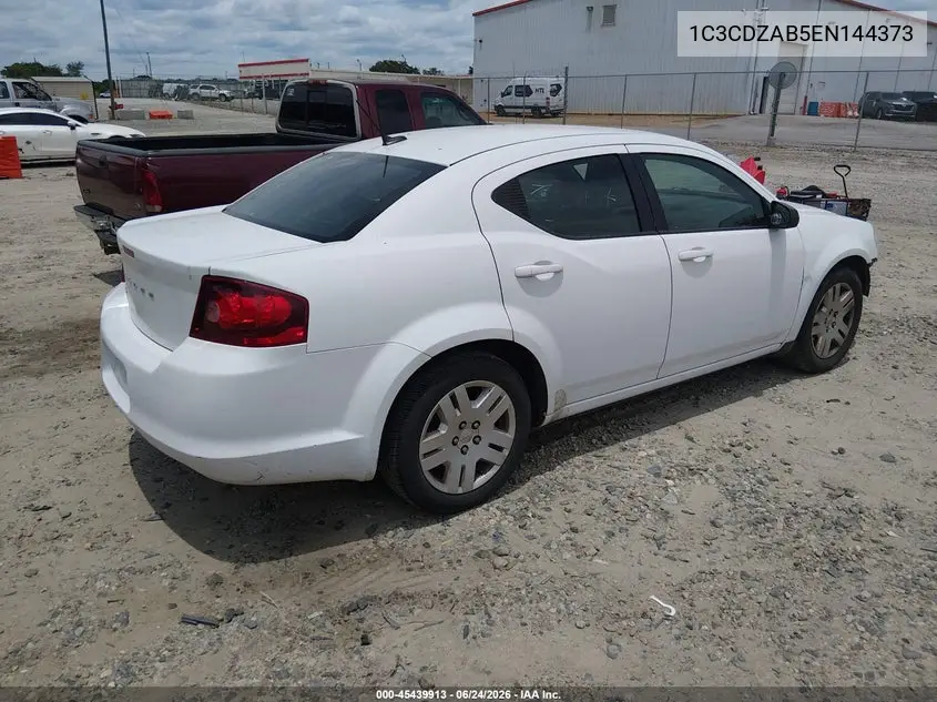 2014 Dodge Avenger Se VIN: 1C3CDZAB5EN144373 Lot: 45439913