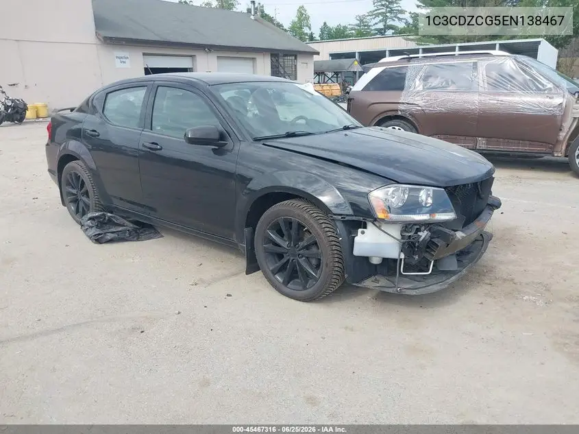 2014 Dodge Avenger Sxt VIN: 1C3CDZCG5EN138467 Lot: 45467316