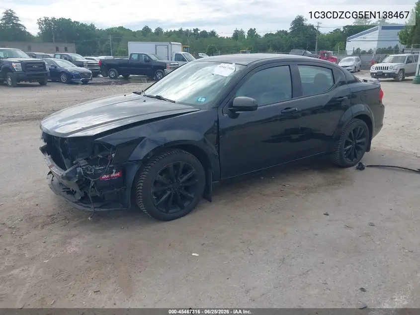 2014 Dodge Avenger Sxt VIN: 1C3CDZCG5EN138467 Lot: 45467316