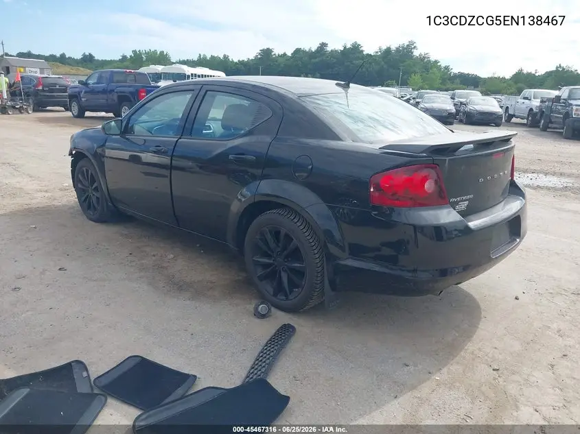 2014 Dodge Avenger Sxt VIN: 1C3CDZCG5EN138467 Lot: 45467316