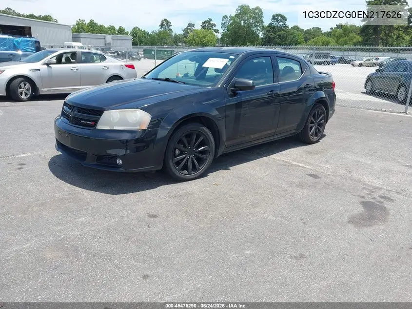 2014 Dodge Avenger Sxt VIN: 1C3CDZCG0EN217626 Lot: 45475290