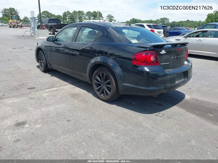 2014 Dodge Avenger Sxt VIN: 1C3CDZCG0EN217626 Lot: 45475290