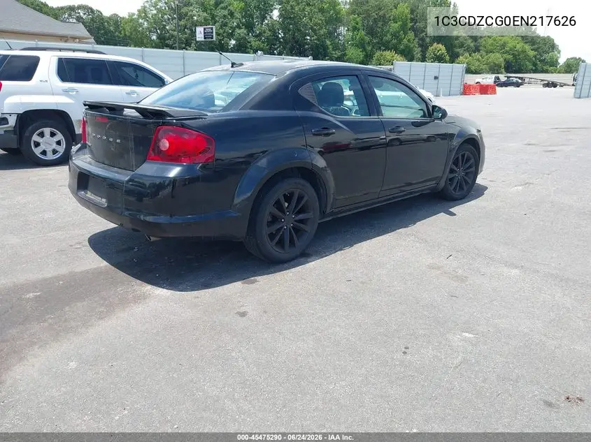 2014 Dodge Avenger Sxt VIN: 1C3CDZCG0EN217626 Lot: 45475290