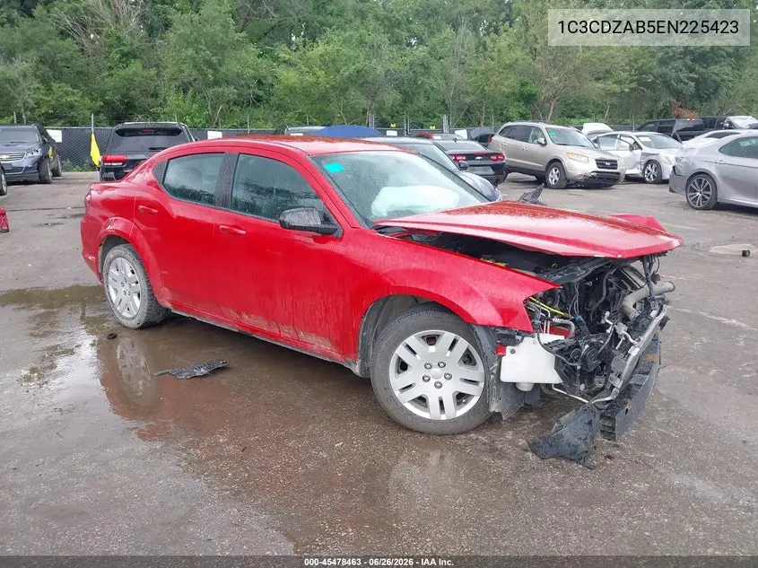 2014 Dodge Avenger Se VIN: 1C3CDZAB5EN225423 Lot: 45478463