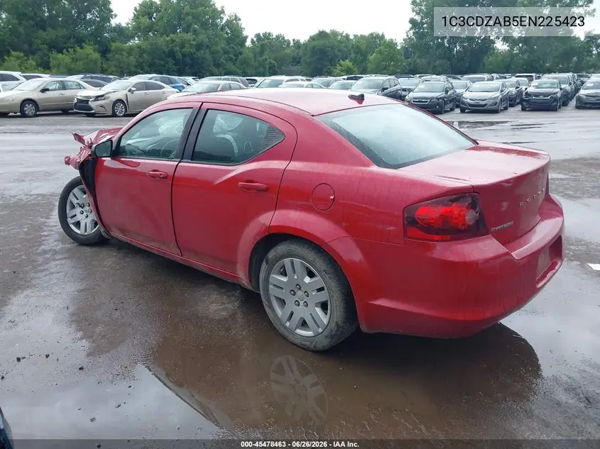 2014 Dodge Avenger Se VIN: 1C3CDZAB5EN225423 Lot: 45478463